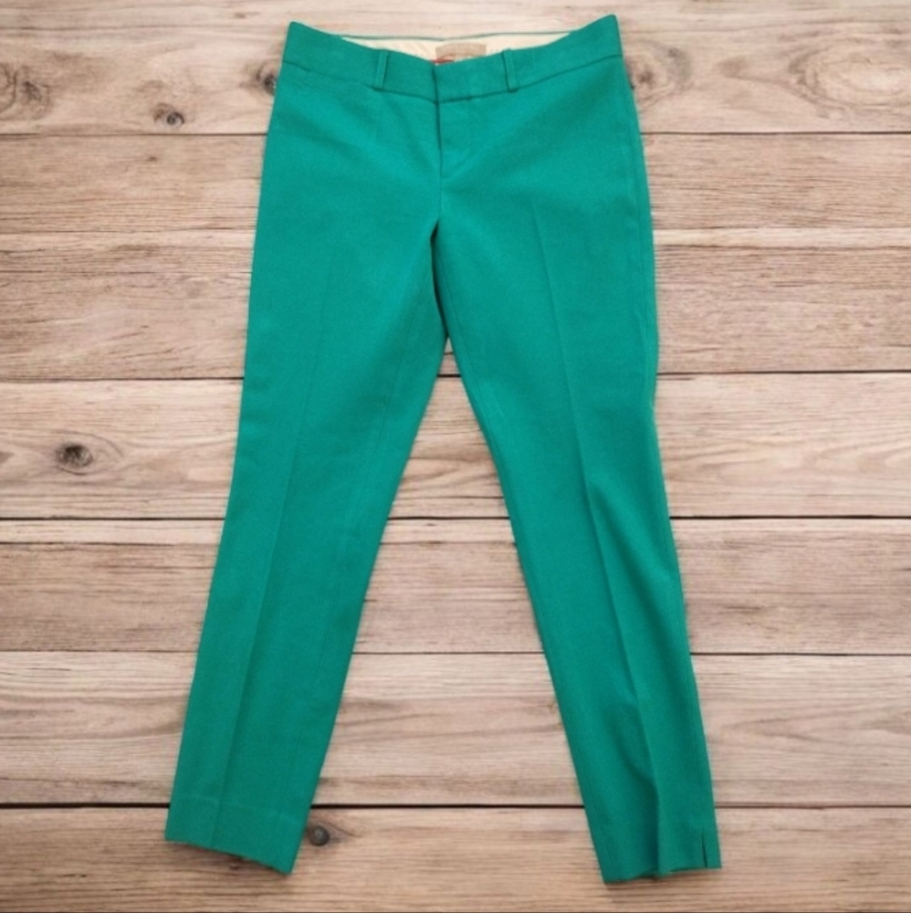 Banana Republic Sloan Slim Fit Ankle Pant Size 2 Green Stretch Career Casual